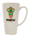 Fiesta Cactus Poncho Text 16 Ounce Conical Latte Coffee Mug - Expertly Crafted Drinkware by TooLoud-Conical Latte Mug-TooLoud-White-Davson Sales