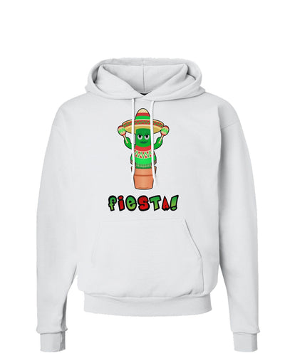 Fiesta Cactus Poncho Text Hoodie Sweatshirt-Hoodie-TooLoud-White-Small-Davson Sales