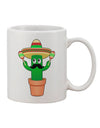 Fiesta Cactus Printed 11 oz Coffee Mug - Expertly Crafted Drinkware by TooLoud-11 OZ Coffee Mug-TooLoud-White-Davson Sales