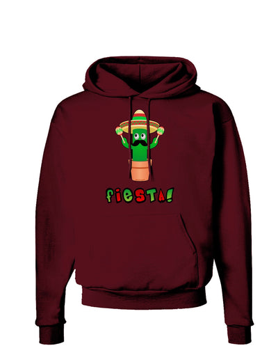 Fiesta Cactus Text Dark Hoodie Sweatshirt-Hoodie-TooLoud-Maroon-Small-Davson Sales