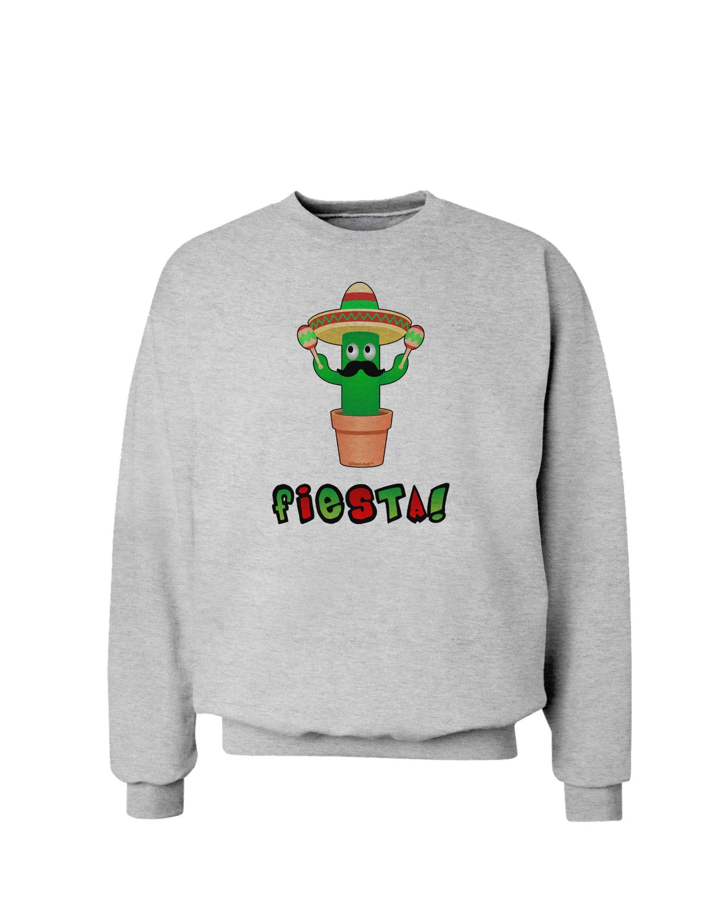 Fiesta Cactus Text Sweatshirt-Sweatshirt-TooLoud-AshGray-Small-Davson Sales