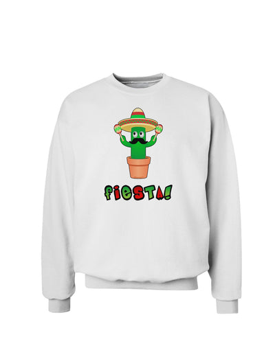 Fiesta Cactus Text Sweatshirt-Sweatshirt-TooLoud-White-Small-Davson Sales