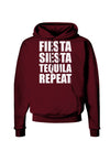 Fiesta Siesta Tequila Repeat Dark Hoodie Sweatshirt by TooLoud-Hoodie-TooLoud-Maroon-Small-Davson Sales