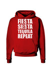 Fiesta Siesta Tequila Repeat Dark Hoodie Sweatshirt by TooLoud-Hoodie-TooLoud-Red-Small-Davson Sales