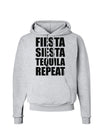 Fiesta Siesta Tequila Repeat Hoodie Sweatshirt by TooLoud-Hoodie-TooLoud-AshGray-Small-Davson Sales