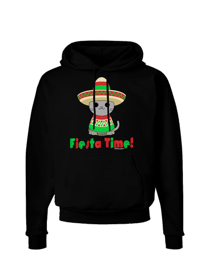 Fiesta Time - Cute Sombrero Cat Dark Hoodie Sweatshirt by TooLoud-Hoodie-TooLoud-Black-Small-Davson Sales