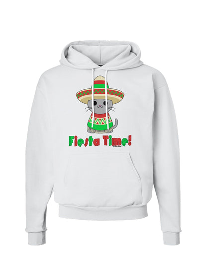 Fiesta Time - Cute Sombrero Cat Hoodie Sweatshirt by TooLoud-Hoodie-TooLoud-White-Small-Davson Sales