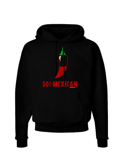 Fifty Percent Mexican Dark Hoodie Sweatshirt-Hoodie-TooLoud-Black-Small-Davson Sales