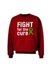 Fight for the Cure - Lime Green Ribbon Lyme Disease Adult Dark Sweatshirt-Sweatshirts-TooLoud-Deep-Red-Small-Davson Sales