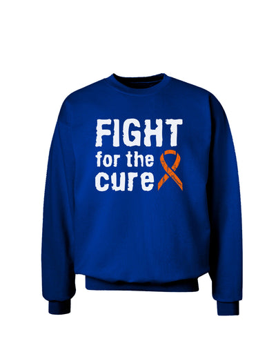 Fight for the Cure - Orange Ribbon Leukemia Adult Dark Sweatshirt-Sweatshirts-TooLoud-Deep-Royal-Blue-Small-Davson Sales