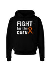 Fight for the Cure - Orange Ribbon Leukemia Dark Hoodie Sweatshirt-Hoodie-TooLoud-Black-Small-Davson Sales