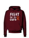 Fight for the Cure - Orange Ribbon Leukemia Dark Hoodie Sweatshirt-Hoodie-TooLoud-Maroon-Small-Davson Sales