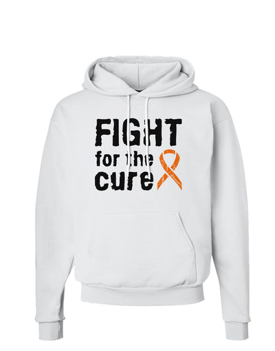 Fight for the Cure - Orange Ribbon Leukemia Hoodie Sweatshirt-Hoodie-TooLoud-White-Small-Davson Sales