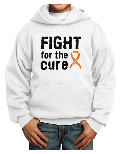 Fight for the Cure - Orange Ribbon Leukemia Youth Hoodie Pullover Sweatshirt-Youth Hoodie-TooLoud-White-XS-Davson Sales