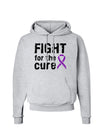 Fight for the Cure - Purple Ribbon Alzheimers Disease Hoodie Sweatshirt-Hoodie-TooLoud-AshGray-Small-Davson Sales