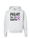 Fight for the Cure - Purple Ribbon Alzheimers Disease Hoodie Sweatshirt-Hoodie-TooLoud-White-Small-Davson Sales