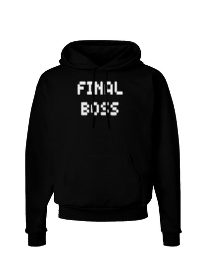 Final Boss Text - Boss Day Dark Hoodie Sweatshirt-Hoodie-TooLoud-Black-Small-Davson Sales