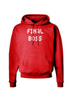 Final Boss Text - Boss Day Dark Hoodie Sweatshirt-Hoodie-TooLoud-Red-Small-Davson Sales