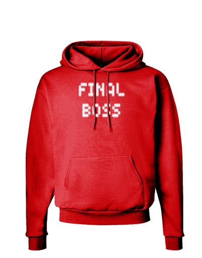 Final Boss Text - Boss Day Dark Hoodie Sweatshirt-Hoodie-TooLoud-Red-Small-Davson Sales