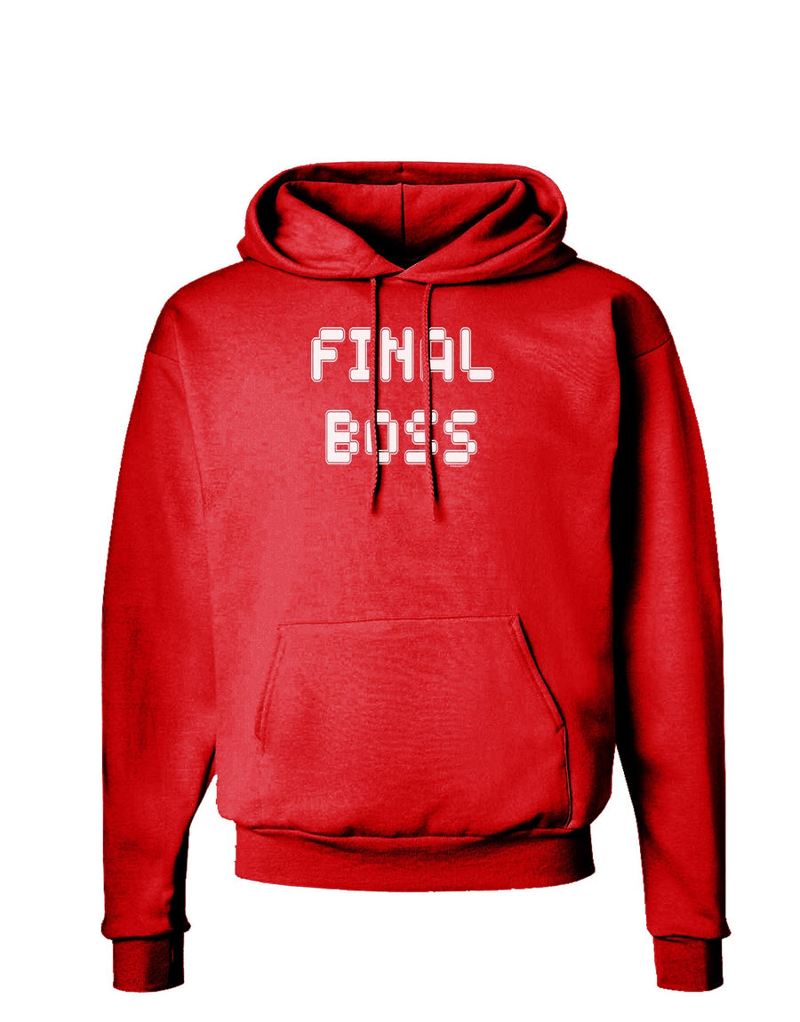 Final Boss Text - Boss Day Dark Hoodie Sweatshirt-Hoodie-TooLoud-Black-Small-Davson Sales