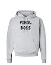 Final Boss Text - Boss Day Hoodie Sweatshirt-Hoodie-TooLoud-AshGray-Small-Davson Sales