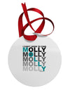 Find Molly Blue Circular Metal Ornament-Ornament-TooLoud-White-Davson Sales