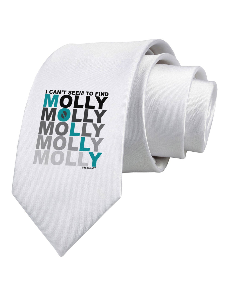 Find Molly Blue Printed White Necktie