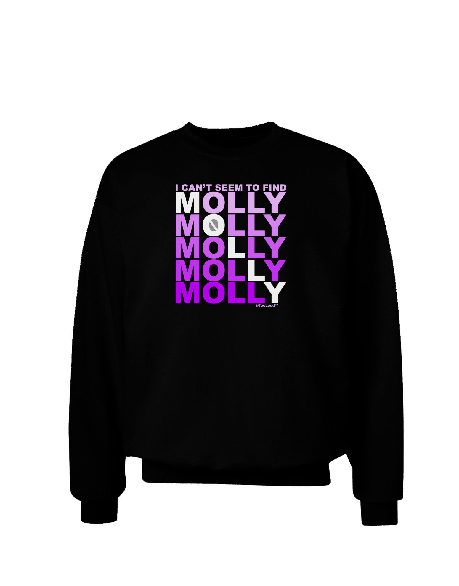 Find Molly Purple Adult Dark Sweatshirt-Sweatshirts-TooLoud-Black-Small-Davson Sales