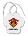 Fire Fighter - Superpower Paw Print Shaped Ornament-Ornament-TooLoud-White-Davson Sales