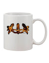 Fire Masquerade Mask 11 oz Coffee Mug - Expertly Crafted Drinkware by TooLoud-11 OZ Coffee Mug-TooLoud-White-Davson Sales