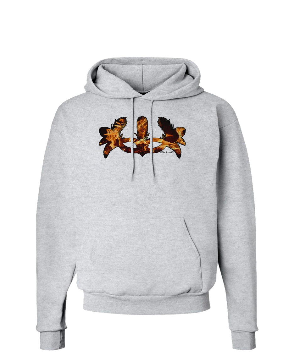 Fire Masquerade Mask Hoodie Sweatshirt by TooLoud-Hoodie-TooLoud-White-Small-Davson Sales