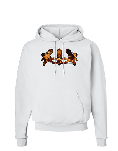 Fire Masquerade Mask Hoodie Sweatshirt by TooLoud-Hoodie-TooLoud-White-Small-Davson Sales