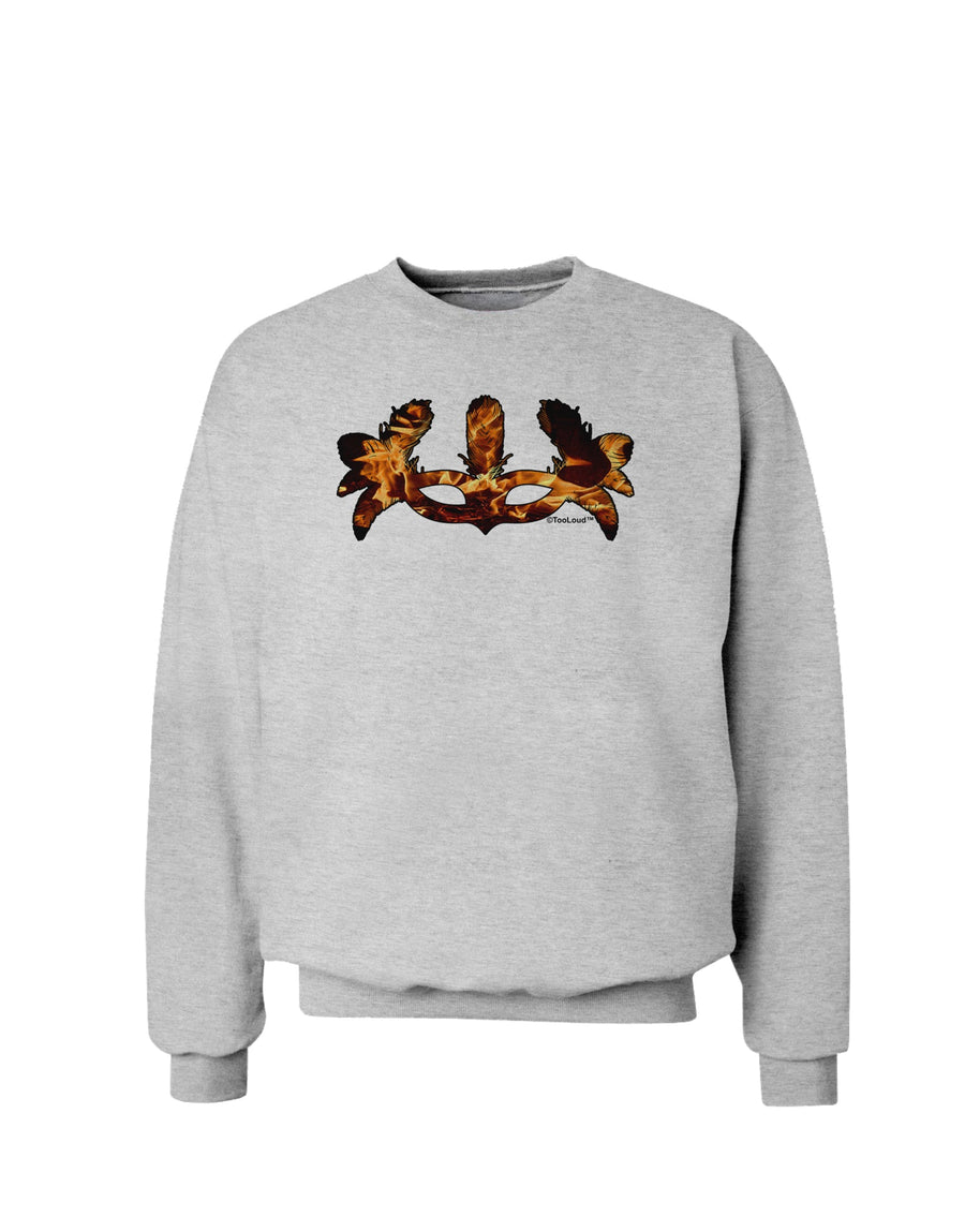 Fire Masquerade Mask Sweatshirt by TooLoud-Sweatshirts-TooLoud-White-Small-Davson Sales