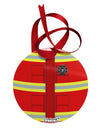 Firefighter Red AOP Circular Metal Ornament All Over Print