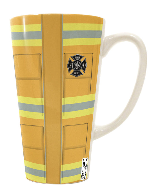 Firefighter Yellow AOP 16 Ounce Conical Latte Coffee Mug - Expertly Crafted Drinkware TooLoud-Conical Latte Mug-TooLoud-White-Davson Sales