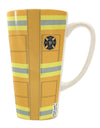 Firefighter Yellow AOP 16 Ounce Conical Latte Coffee Mug - Expertly Crafted Drinkware TooLoud-Conical Latte Mug-TooLoud-White-Davson Sales