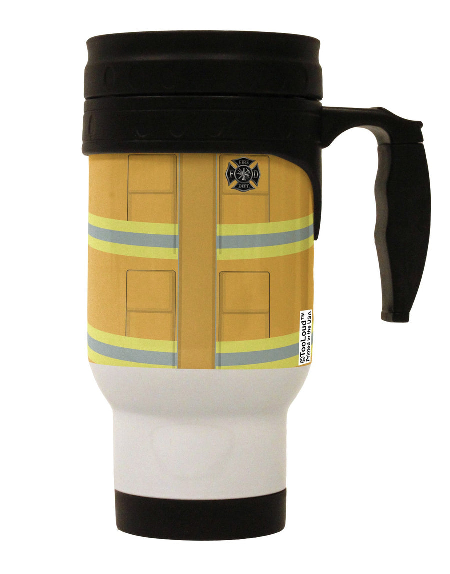 Firefighter Yellow AOP Stainless Steel 14oz Travel Mug All Over Print-Travel Mugs-TooLoud-White-Davson Sales