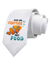 Fish Are Friends Not Food Printed White Necktie