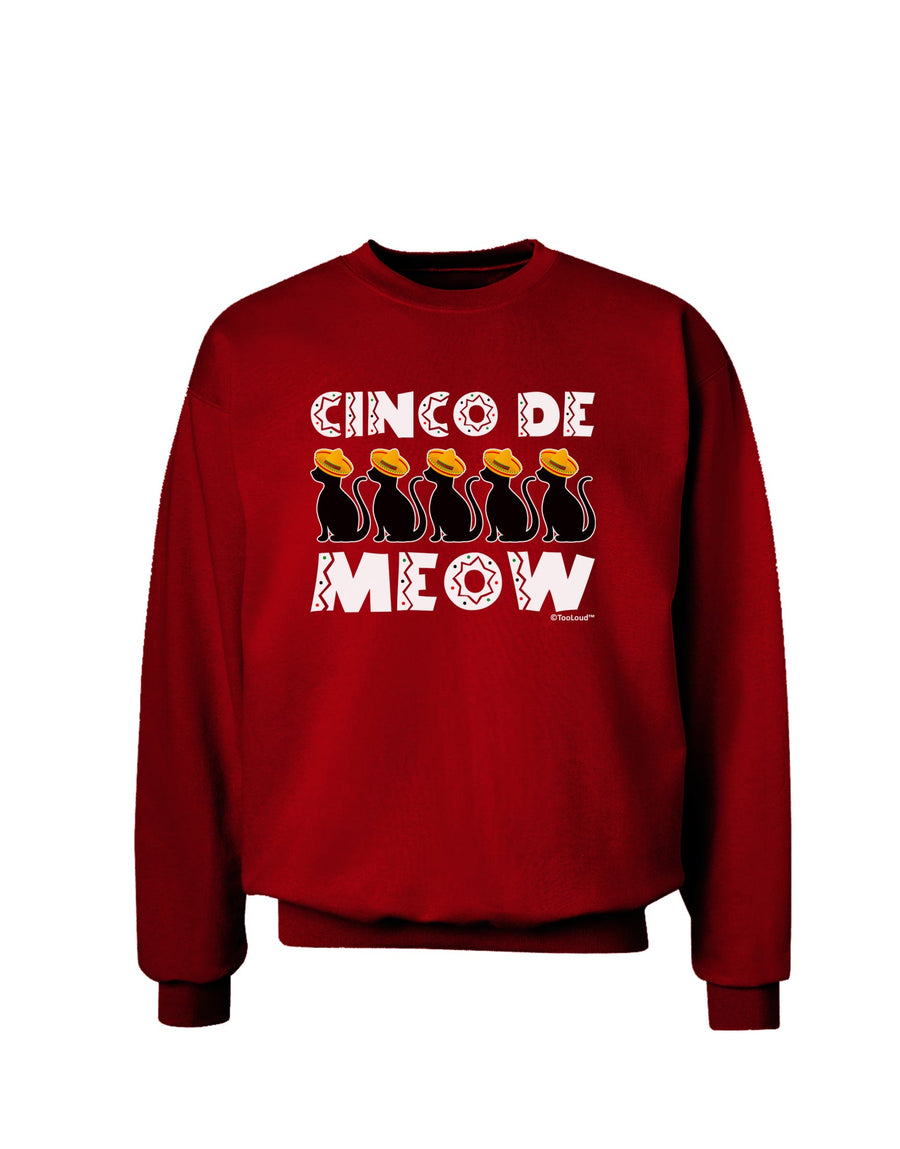 Five Cats - Cinco de Meow Adult Dark Sweatshirt by TooLoud-Sweatshirts-TooLoud-Black-Small-Davson Sales