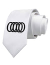 Five Golden Rings Printed White Necktie