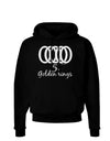 Five Golden Rings Text Dark Hoodie Sweatshirt-Hoodie-TooLoud-Black-Small-Davson Sales