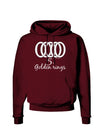 Five Golden Rings Text Dark Hoodie Sweatshirt-Hoodie-TooLoud-Maroon-Small-Davson Sales