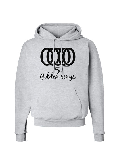 Five Golden Rings Text Hoodie Sweatshirt-Hoodie-TooLoud-AshGray-Small-Davson Sales