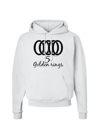 Five Golden Rings Text Hoodie Sweatshirt-Hoodie-TooLoud-White-Small-Davson Sales