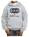 Five Golden Rings Text Youth Hoodie Pullover Sweatshirt-Youth Hoodie-TooLoud-Ash-XS-Davson Sales