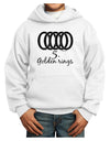 Five Golden Rings Text Youth Hoodie Pullover Sweatshirt-Youth Hoodie-TooLoud-White-XS-Davson Sales