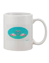 Flamingos Watercolor Printed 11 oz Coffee Mug - Perfect for Love Birds TooLoud-11 OZ Coffee Mug-TooLoud-White-Davson Sales