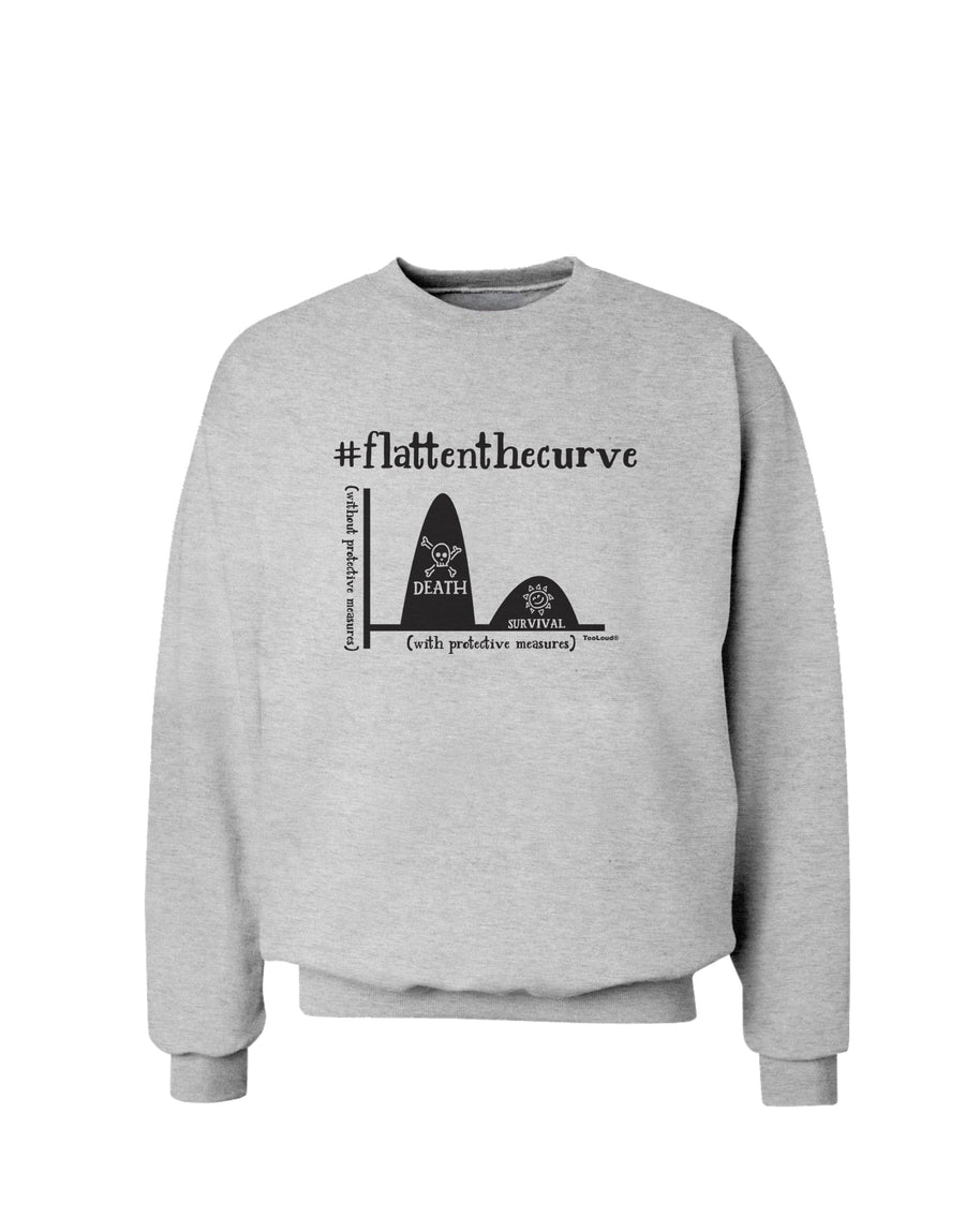 Flatten the Curve Graph Sweatshirt-Sweatshirts-TooLoud-White-Small-Davson Sales