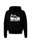 Florida Love - Palm Trees Cutout Design Dark Hoodie Sweatshirt by TooLoud-Hoodie-TooLoud-Black-Small-Davson Sales