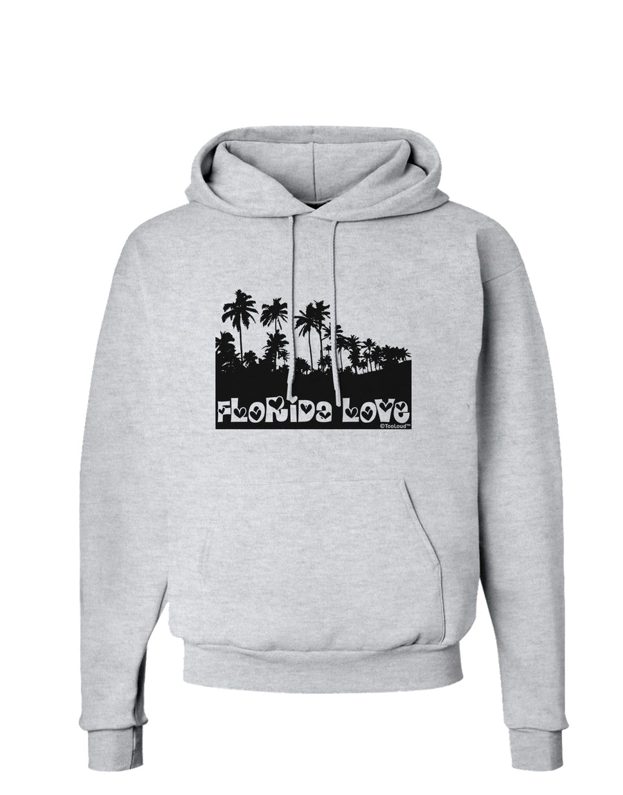 Florida Love - Palm Trees Cutout Design Hoodie Sweatshirt by TooLoud-Hoodie-TooLoud-White-Small-Davson Sales